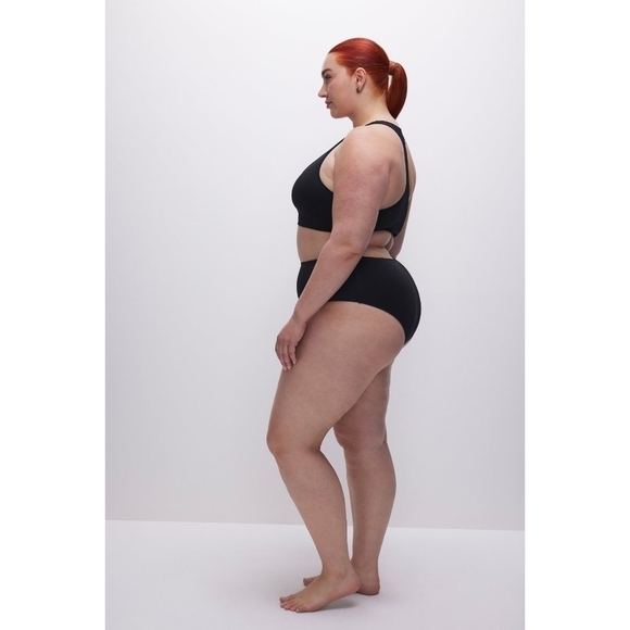 Good American Swim Bottom Women 6 3X Black Scuba Cheeky Bikini High Rise - Picture 13 of 13